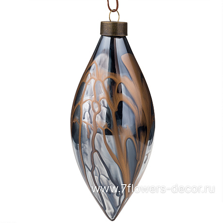 Елочная игрушка Олива (стекло), D10 см - фото 1