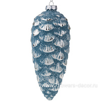 Елочная игрушка "Шишка" (стекло), 7xH17 см - фото 1