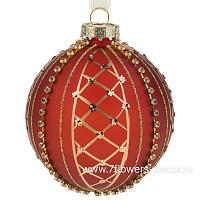 Елочная игрушка "Шар" (стекло), D8 см - фото 1