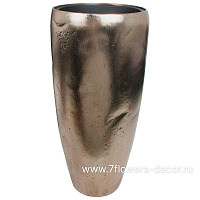 Кашпо полистоун Nobilis Marco "Pa-silverbrown Vase", D40хH85 см с тех.горшком - фото 1