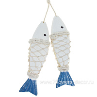 Фигурка "Рыба" (дерево), 20x3xH5/38 см, набор (2 шт), в асс. - фото 1