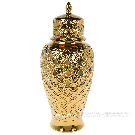 Ваза Шинуазри Gold (керамика), D23xH50,8 см - фото 1