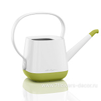 Лейка Lechuza "Watering Can Yula white/green semi-gloss" (пластик), 1,7 л - фото 1