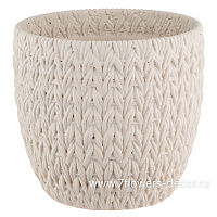 Кашпо "Knit" (керамика), D17xH15,5 см - фото 1