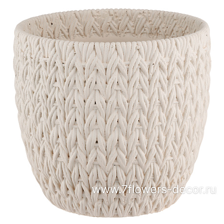 Кашпо Knit (керамика), D17xH15,5 см - фото 1