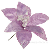 Цветок искусственный "Пуансеттия" (ткань), D35 см - фото 1