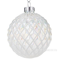 Елочная игрушка "Шар" (стекло), D8 см - фото 1