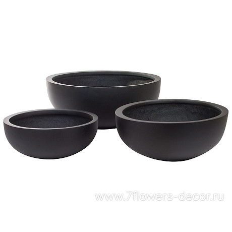 Кашпо Nobilis Marco Pm-antra Round (полистоун), D50хH21 см - фото 3