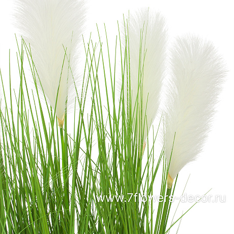 Трава искусственная с султанами в кашпо, H100 см - фото 3