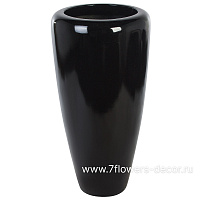 Кашпо полистоун Nobilis Marco "Classic black Vase", D45xH90 см - фото 1