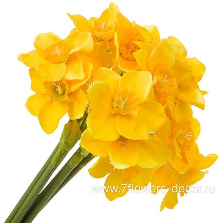 Букет искусственных цветов Нарцисс, H41 см - фото 1