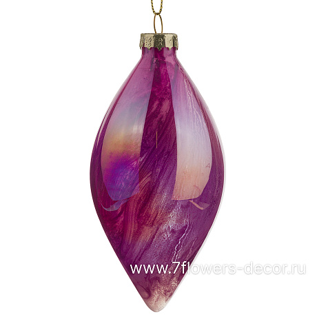 Елочная игрушка Олива (стекло), 6xH13 см - фото 1