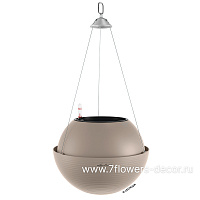 Кашпо Lechuza "Bola Color sand brown" (пластик), D32xH25 см - фото 1