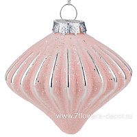 Елочная игрушка "Алмаз" (стекло), D8xH7 см - фото 1