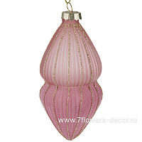 Елочная игрушка "Олива" (стекло), D6xH13 см - фото 1