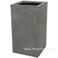 Кашпо Nobilis Marco "Plain grey stone Column" (файкостоун), 25x25xH45 см - фото 1