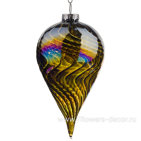 Елочная игрушка Капля (стекло), 6xH12 см - фото 1