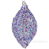 Елочная игрушка "Олива" (стекло), 8xH16 см - фото 1