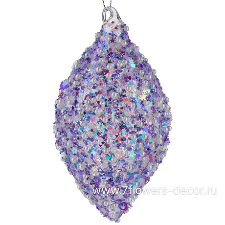 Елочная игрушка Олива (стекло), 8xH16 см - фото 1