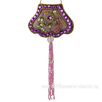 Елочная игрушка "Сумочка" (пайетки, ткань), 8xH11 см - фото 1