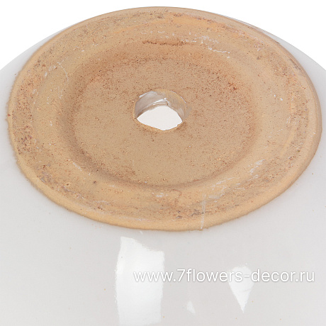 Кашпо Nobilis Marco White Round (керамика), D20хH13 см - фото 4