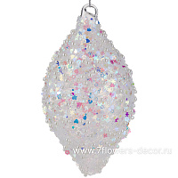 Елочная игрушка "Олива" (стекло), D8xH16 см - фото 1