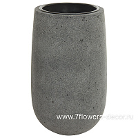 Кашпо Nobilis Marco "Plain laterite grey Jar" (файкостоун), D40хH66 см, с тех.горшком - фото 1