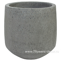 Кашпо Nobilis Marco "Grey Jar" (полистоун), D32хH30 см - фото 1