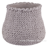 Кашпо "Knit" (керамика), D19,5xH15,5 см - фото 1