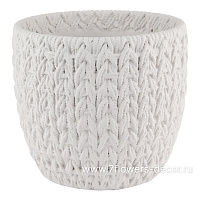 Кашпо "Узоры" (керамика), D13,5xH12,5 см - фото 1