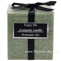 Свеча квадрат (парафин), 7x7xH7,5 см - фото 1