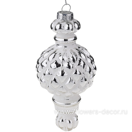 Елочная игрушка Калабаш (стекло), 6,5xH14 см - фото 1