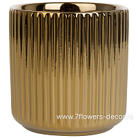 Кашпо "Ribbed" (керамика), D12,5xH12,5 см - фото 1