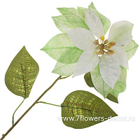 Цветок искусственный "Пуансеттия" (ткань), Н60 см - фото 1