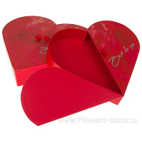 Коробка подарочная "Сердце", 34,5x31,5xH7 см, 30x27,5xH5,5 см, набор (2 шт) - фото 1