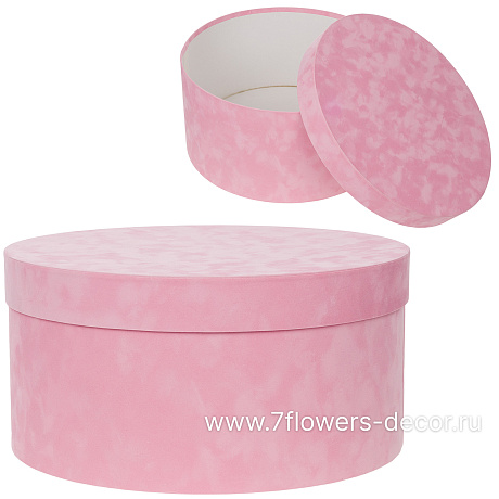 Коробка шляпная (бархат), D40xH20 см - фото 1