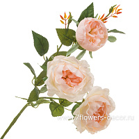 Цветок искусственный "Роза садовая", H79 см, с силиконовым покрытием - фото 1