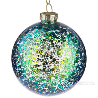 Елочная игрушка "Шар" (стекло), D8 см - фото 1