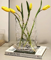 Ваза "Лед" (стекло), H25 см, К - фото 1