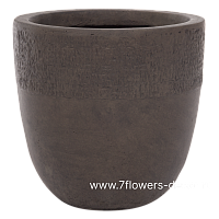 Кашпо Nobilis Marco "Pixels Round" (GRC), D25xH23 см - фото 1