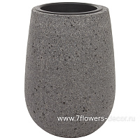 Кашпо Nobilis Marco "Plain Laterite grey Jar" (файкостоун), D30xH41 см, с теx.горшком - фото 1
