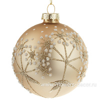Елочная игрушка "Шар" (стекло), D8 см - фото 1