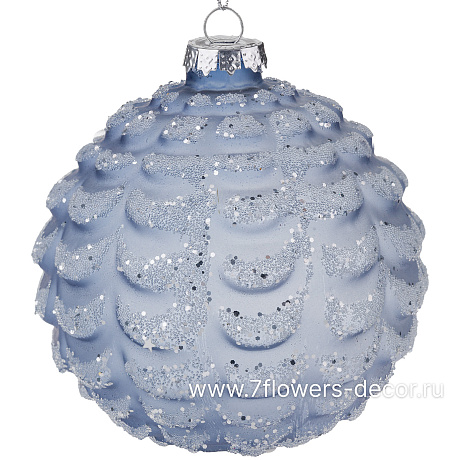 Елочная игрушка Шар (стекло), D10 см - фото 1