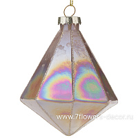 Елочная игрушка "Алмаз" (стекло), 8xH9,5 см - фото 1