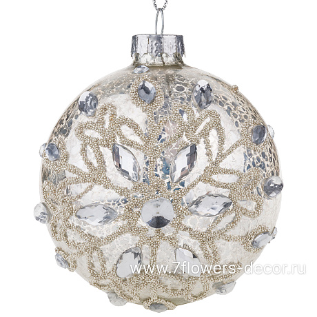 Елочная игрушка Шар (стекло), D8 см - фото 1