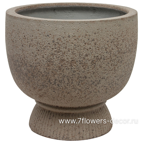 Кашпо Nobilis Marco Plain grey stone Cup (файкостоун), D53хH48 см - фото 1