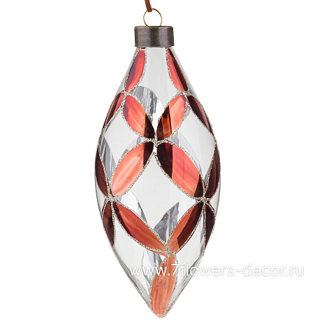 Елочная игрушка Олива (стекло), D10 см - фото 1