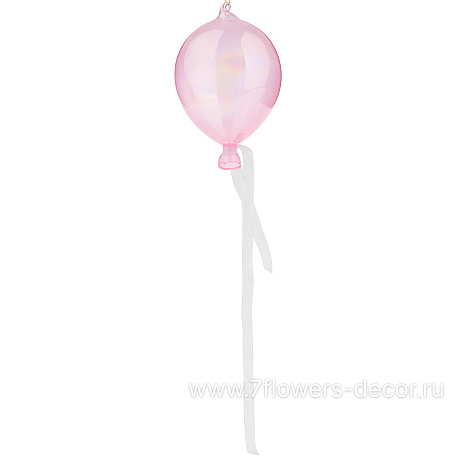 Елочная игрушка Воздушный Шар (стекло), D14xH23 см - фото 1