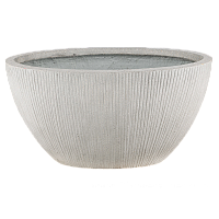 Кашпо Nobilis Marco "Vertical stripes rough-cement Oval" (файкостоун), 53,5x28xH28 см - фото 1