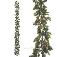 Гирлянда искусственная еловая (пластик), 220 см - фото 1